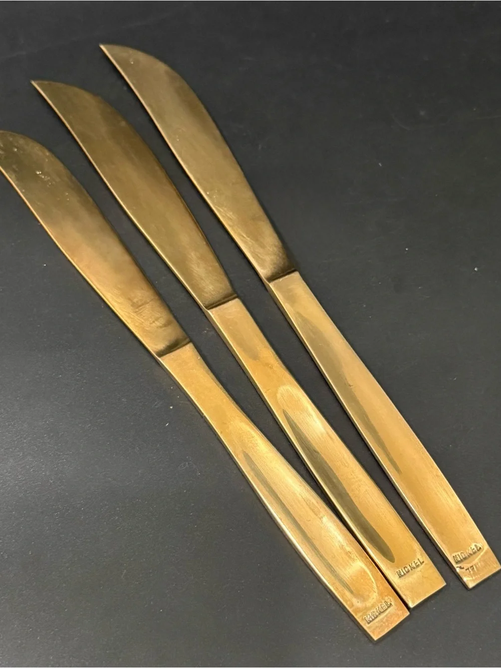 13pcs Vintage NICKEL Brass Thailand Siam Knives